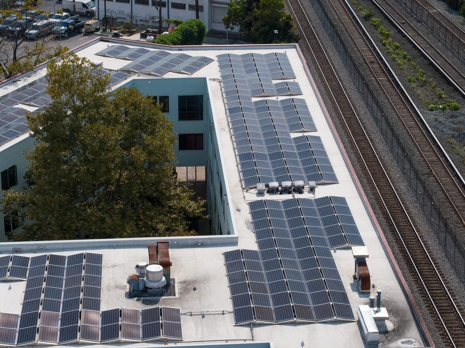 Mixed use commercial solar rooftop array