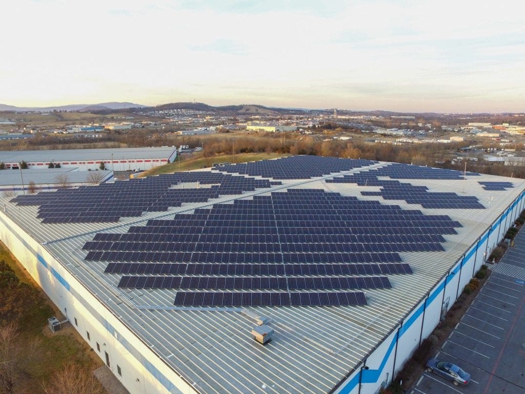 largest rooftop solar Shenandoah Virginia Aurora Energy Inc. installer