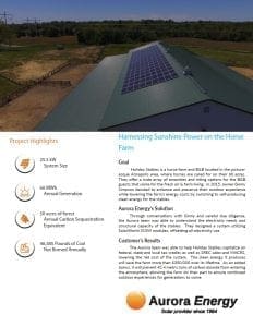Holiday Stables solar installation case study