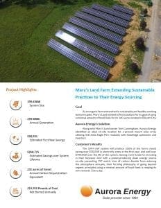 Marys Land Farm solar installation case study