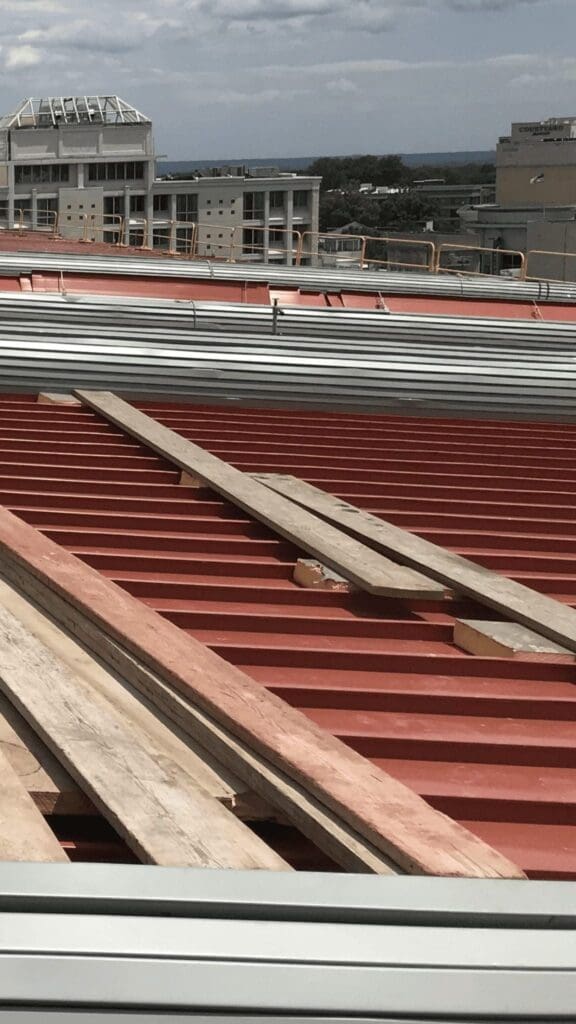 roof pre-solar installation Office building solar array MD VA DC commercial solar installer Aurora Energy Inc.