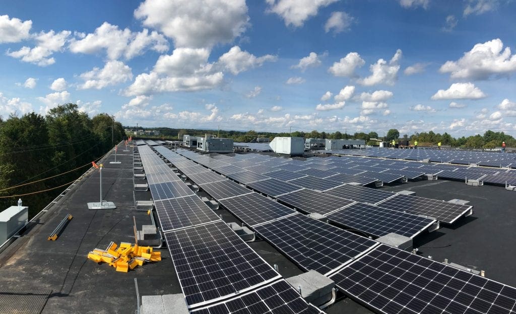 commercial solar warehouse rooftop Aurora Energy Inc.