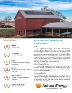 Waredaca Farm solar installation case study Aurora Energy