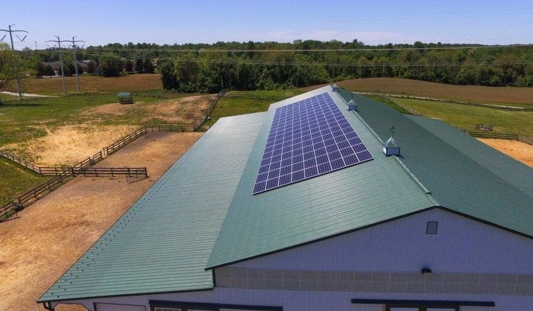 Horse farm MD solar panels decrease utility bills