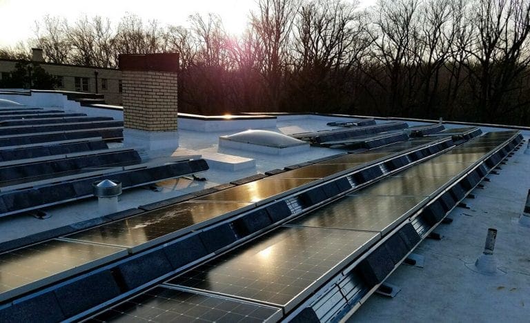 42nd Street Washington DC rooftop solar